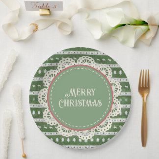 Ugly Christmas Chic Green Pappteller