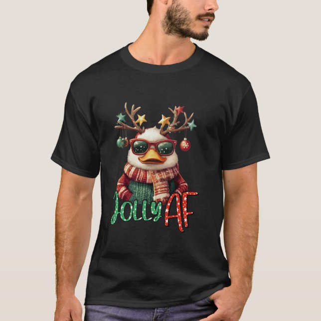 Ugly Christmas Duck Christmas T-Shirt (Vorderseite)
