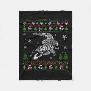 Ugly Christmas für Alligator Liebhaber Spaß Fleecedecke