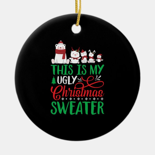 Ugly Christmas Keramik Ornament (Vorne)