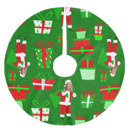 ugly christmas Marjorie Taylor Greene santa Polyester Weihnachtsbaumdecke