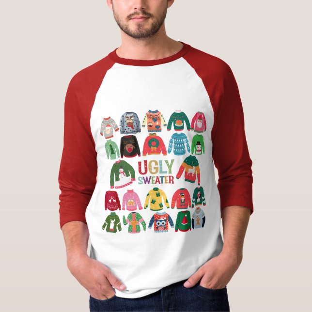 Ugly Christmas Party Raglan T-Shirt (Vorderseite)