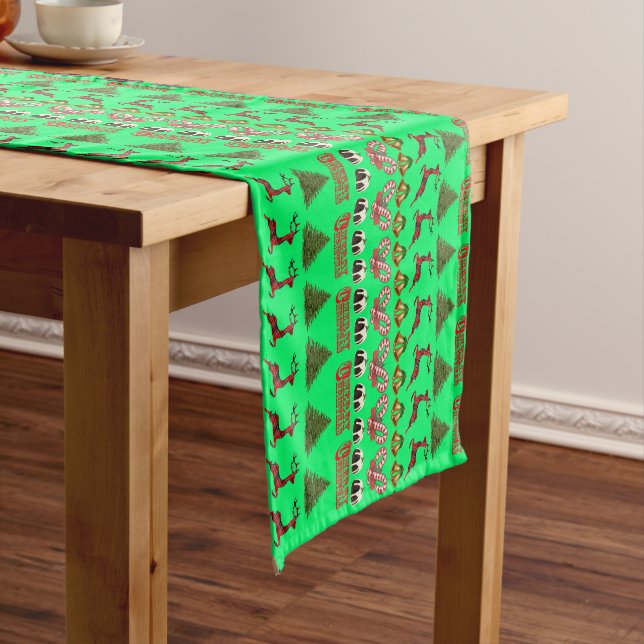 Ugly Christmas Pattern, Großer Tischläufer (Beispiel)