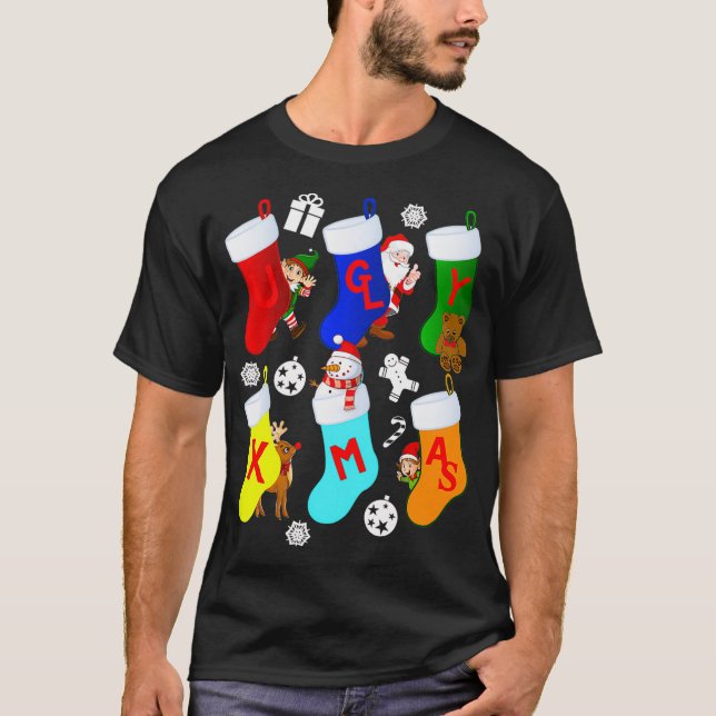 Ugly Christmas Strumpfs T-Shirt (Vorderseite)