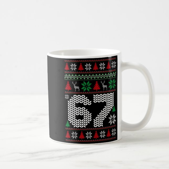 Ugly Christmas Sweater 67 Six Seven 6 7 Meme Funny Kaffeetasse (Rechts)