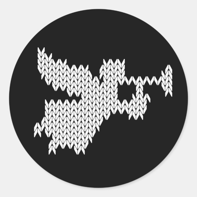 Ugly Christmas Sweater Angel Trumpet Religious Runder Aufkleber (Vorderseite)