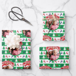 Ugly Christmas Sweater Bright Jumper Photo  Geschenkpapier Set