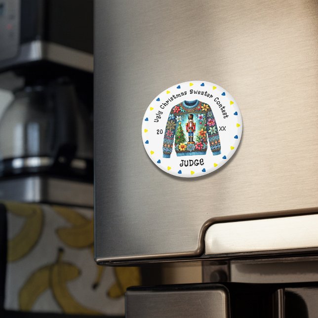 Ugly Christmas Sweater Contest Judge Magnet (Von Creator hochgeladen)