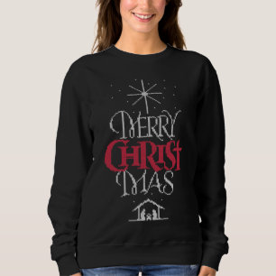Ugly Christmas Sweater Design Christlich Religiös Sweatshirt