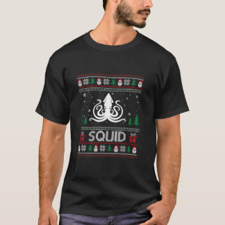 Ugly Christmas Sweater Design Funny Tintenfisch Ug T-Shirt
