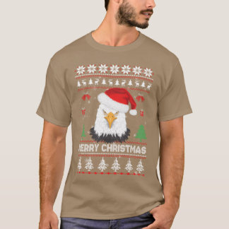 Ugly Christmas Sweater Eagle Santa Merry Weihnacht T-Shirt