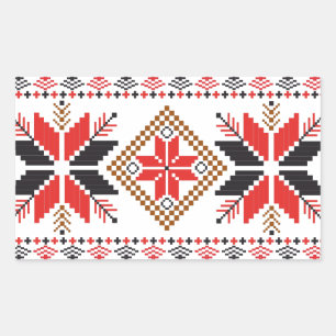 Ugly Christmas Sweater Fair Isle Rechteckiger Aufkleber