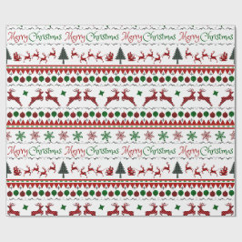 Ugly Christmas Sweater Frohe Weihnachten Geschenkpapier