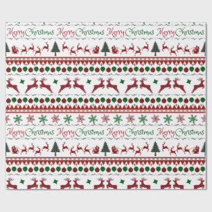 Ugly Christmas Sweater Frohe Weihnachten Geschenkpapier