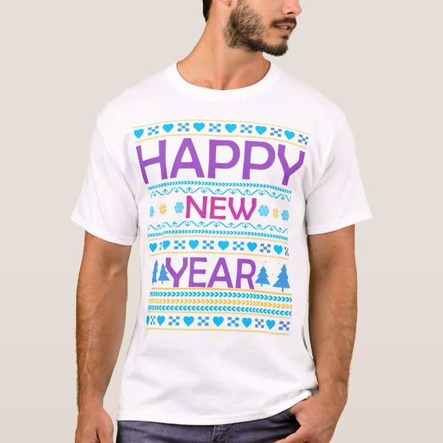 Ugly Christmas Sweater Funny Weihnachten Weihnacht T-Shirt (Vorderseite)