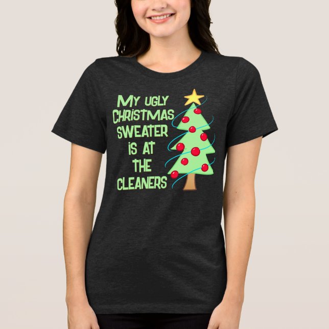 Ugly Christmas Sweater Funny Women's T - Shirt (Vorderseite)