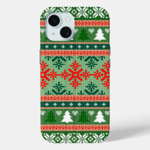 Ugly Christmas Sweater   grün und rot Case-Mate iPhone Hülle