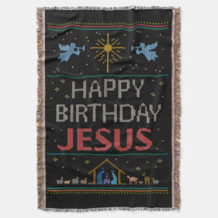 Ugly Christmas Sweater - Happy Birthday Jesus Decke