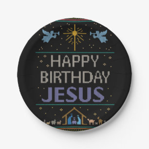 Ugly Christmas Sweater - Happy Birthday Jesus Pappteller