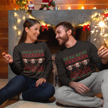 Ugly Christmas Sweater Ho Ho Ho Skeleton Weihnacht