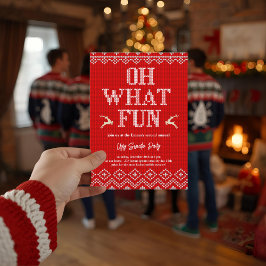 Ugly Christmas Sweater Holiday Party Invitation Einladung