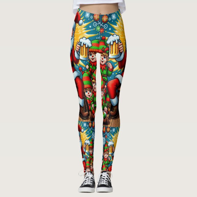 Ugly Christmas Sweater Leggings (Vorderseite)