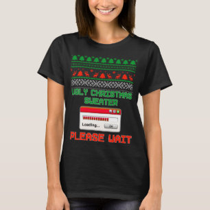 Ugly Christmas Sweater Loading Funny X-Maske Desig T-Shirt