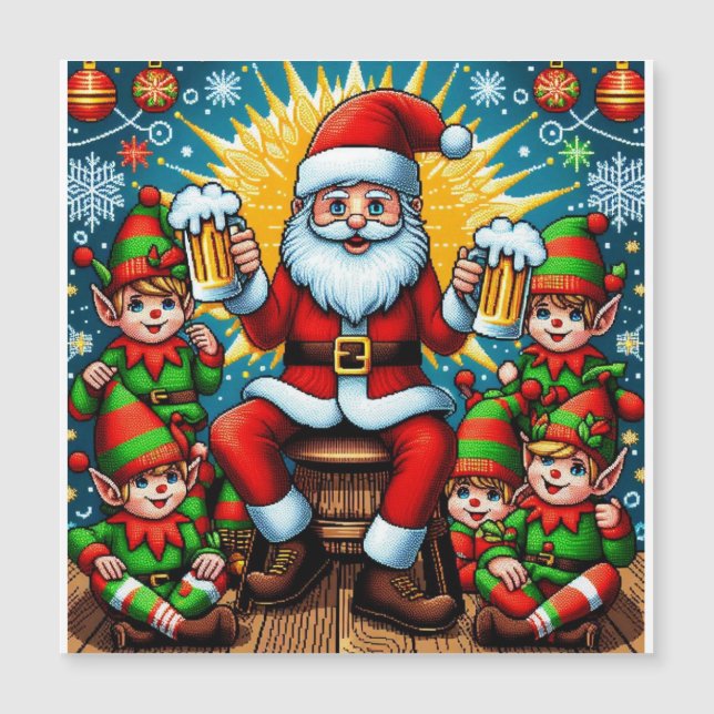 Ugly Christmas Sweater Magnetkarte (Vorderseite)