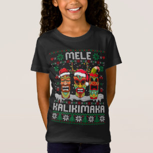 Ugly Christmas Sweater Mele Kalikimaka Hawaiian Xm T-Shirt