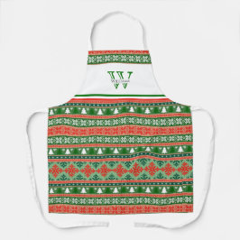 Ugly Christmas Sweater | Monogram Holiday Schürze