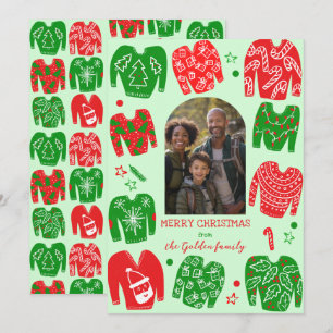 UGLY CHRISTMAS SWEATER Niedliches benutzerdefinier Feiertagskarte