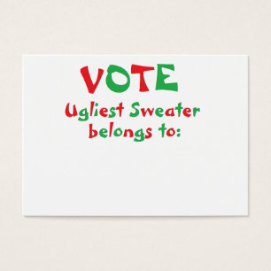 "Ugly Christmas Sweater Party" Wahlkarten