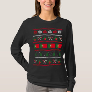 Ugly Christmas Sweater Portugal Flag T-Shirt
