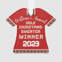 Ugly Christmas Sweater Prize-Ornament Ornament