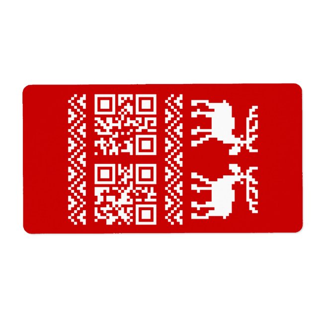 Ugly Christmas Sweater QR Code Glücklich Neues Jah (Vorne)