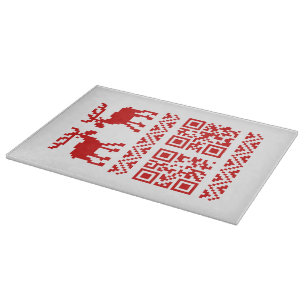 Ugly Christmas Sweater QR Code Glücklich Neues Jah Schneidebrett