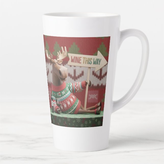 Ugly Christmas Sweater Rentier. Wein auf diese Wei Milchtasse (Rechts)