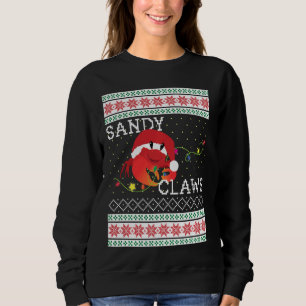 Ugly Christmas Sweater Sandy Claws Crab Liebhaber  Sweatshirt