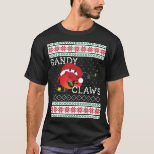 Ugly Christmas Sweater Sandy Claws Crab Liebhaber T-Shirt