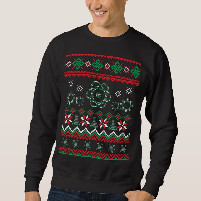 Ugly Christmas Sweater Science Chemie Physic Sweatshirt (Vorderseite)