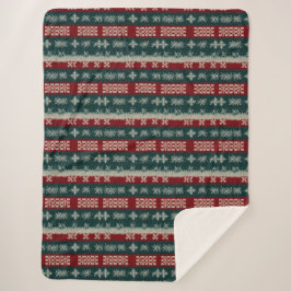 Ugly Christmas Sweater Strick Traditionelles Muste Sherpadecke