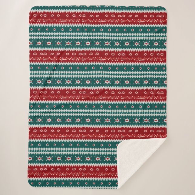 Ugly Christmas Sweater Strick Traditionelles Muste Sherpadecke (Vorderseite)
