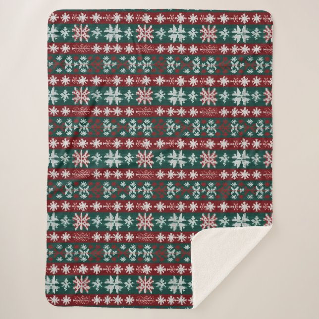 Ugly Christmas Sweater Strick Traditionelles Muste Sherpadecke (Vorderseite)