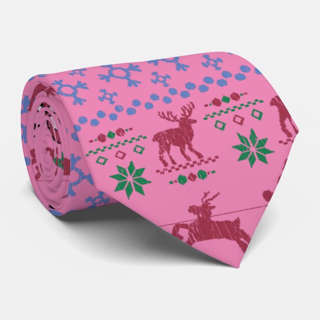 Ugly Christmas Sweater Style Thunder_Cove Krawatte (Gerollt)