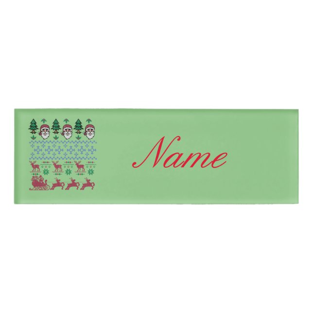 Ugly Christmas Sweater Style Thunder_Cove Namenschild (Vorderseite)