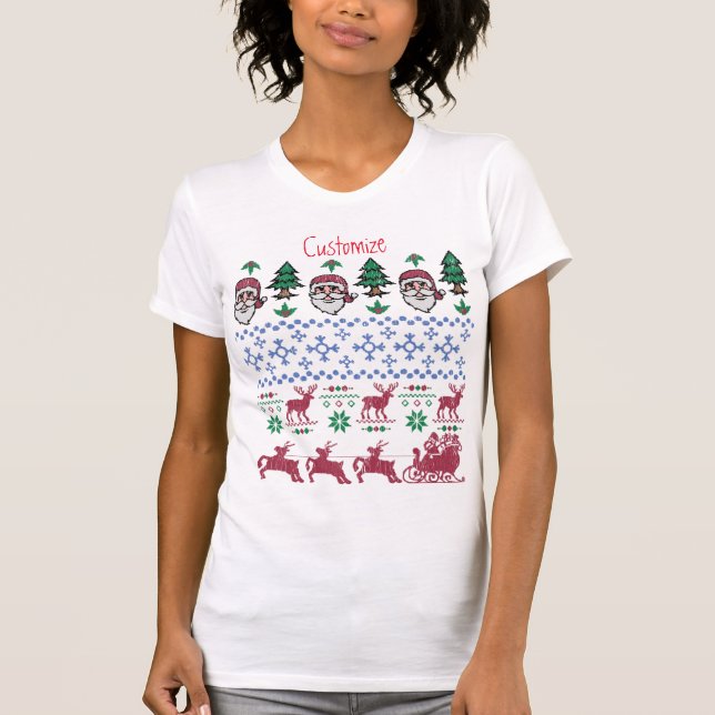 Ugly Christmas Sweater Style Thunder_Cove T-Shirt (Vorderseite)