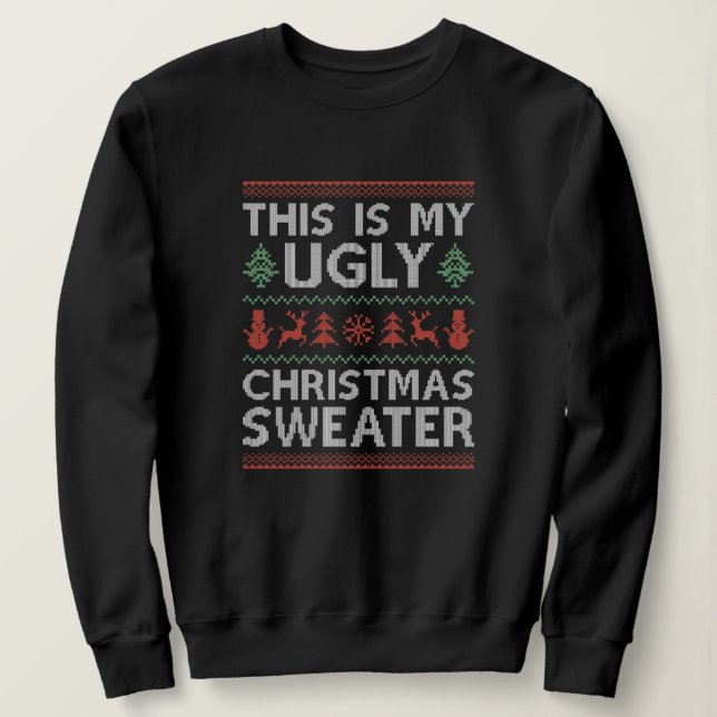 Ugly Christmas Sweater Sweatshirt (Design vorne)