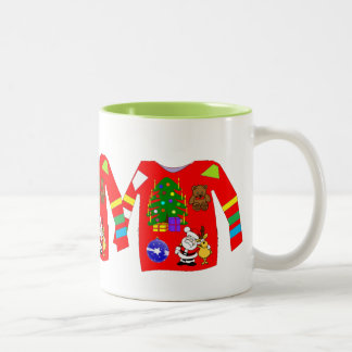 Ugly Christmas Sweater Zweifarbige Tasse