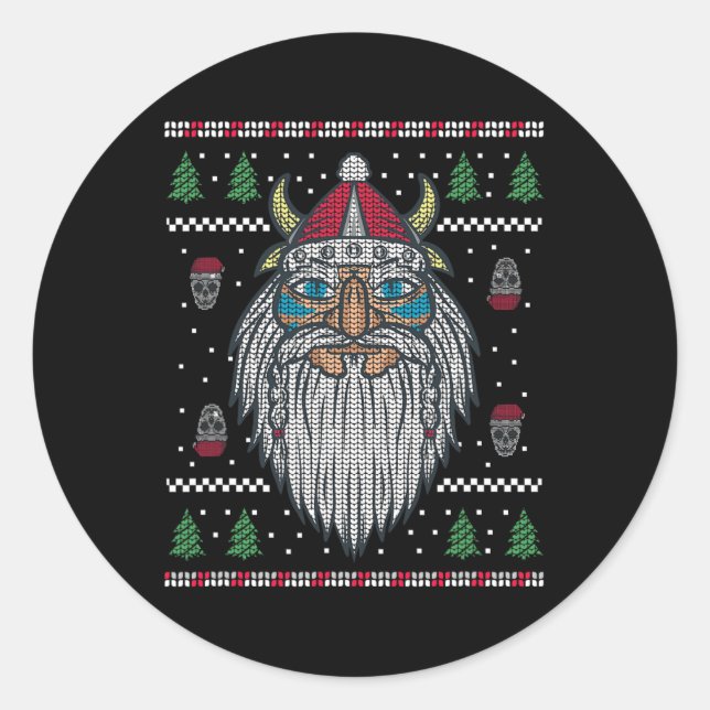 Ugly Christmas Sweaters 1 Runder Aufkleber (Vorderseite)