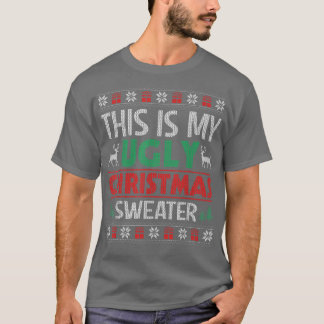 Ugly Christmas Sweaters Christmas Santa Reindeer  T-Shirt